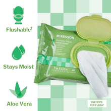 McKesson Flushable Wipes, Fresh Scent, 7" x 6.9"