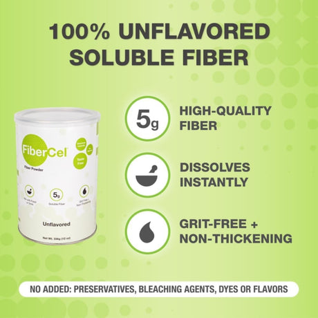 FiberCel Fiber Powder, Unflavored, 12 oz