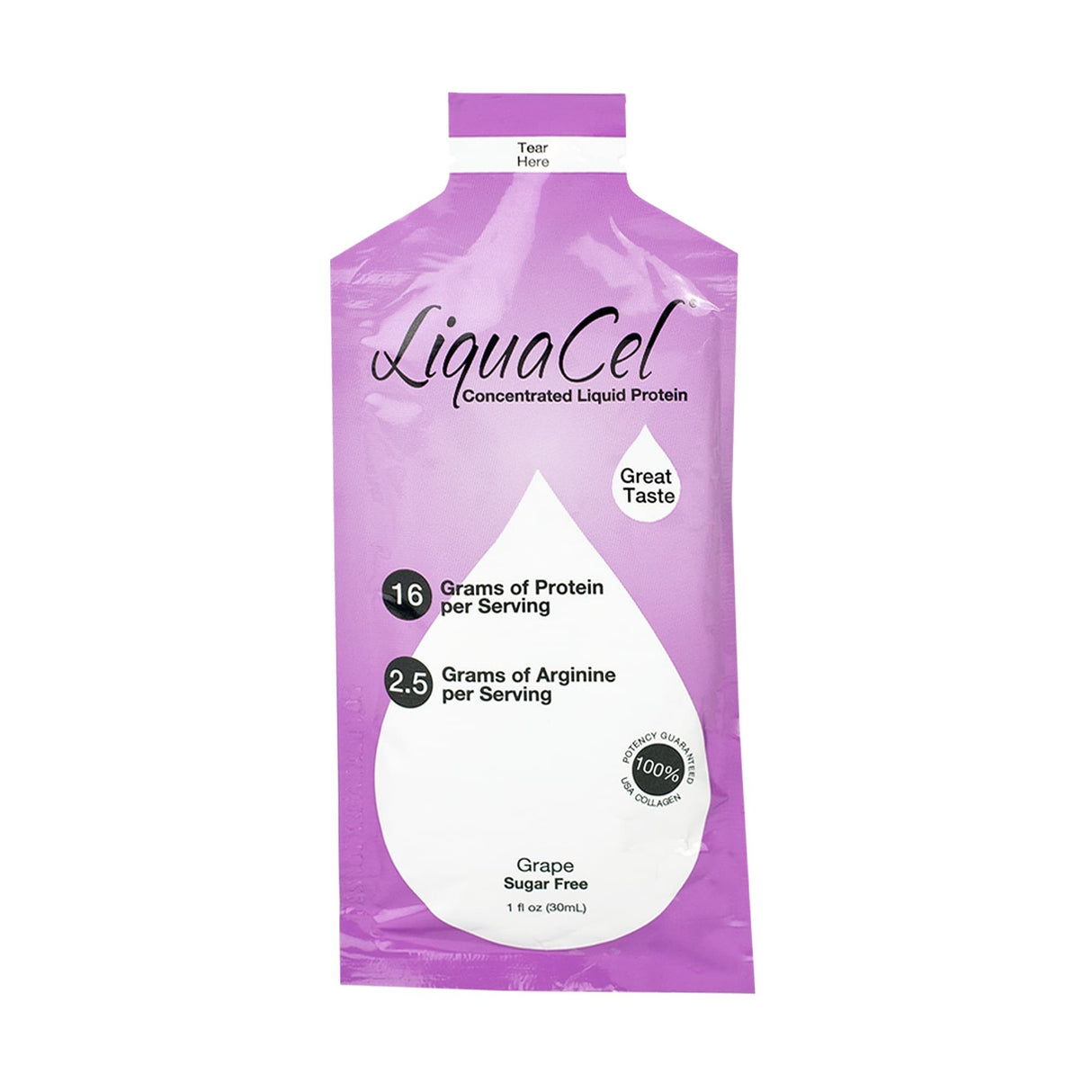 LiquaCel Concentrated Liquid Protein, Grape Flavor, 1 oz