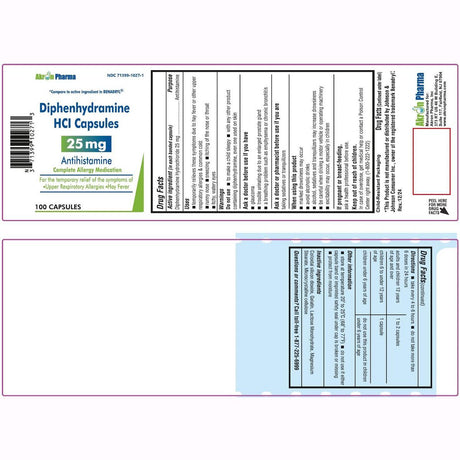 Akron Pharma Diphenhydramine HCl Allergy Relief Capsules, 25 mg | LL Medico