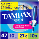 Tampax Pearl Tampons, Light / Regular / Super Absorbency, Individually Wrapped, 34 Count
