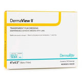 DermaView II Transparent Film Dressing with Border, 4 x 4.5 Inch