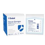 Dukal Sterile Gauze Sponge, 2 x 2 Inch, 8-Ply
