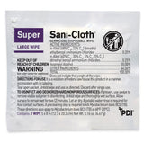 Super Sani-Cloth Germicidal Disposable Wipes, Premoistened Surface Disinfectant Cleaner, 5 x 8", Individual Packets, Nonsterile - H04082 - LL Medico