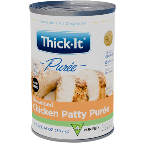 Thick-It Puree Thickened Food, Seasoned Chicken Patty Flavor, 14 oz
