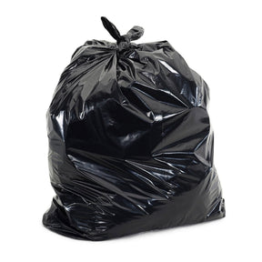 Colonial Bag Light Duty Trash Bag, Black, 10 gal, 6 Micron, 24 x 24", HDPE, X-Seal Bottom, Coreless Roll - HCR24LB - LL Medico