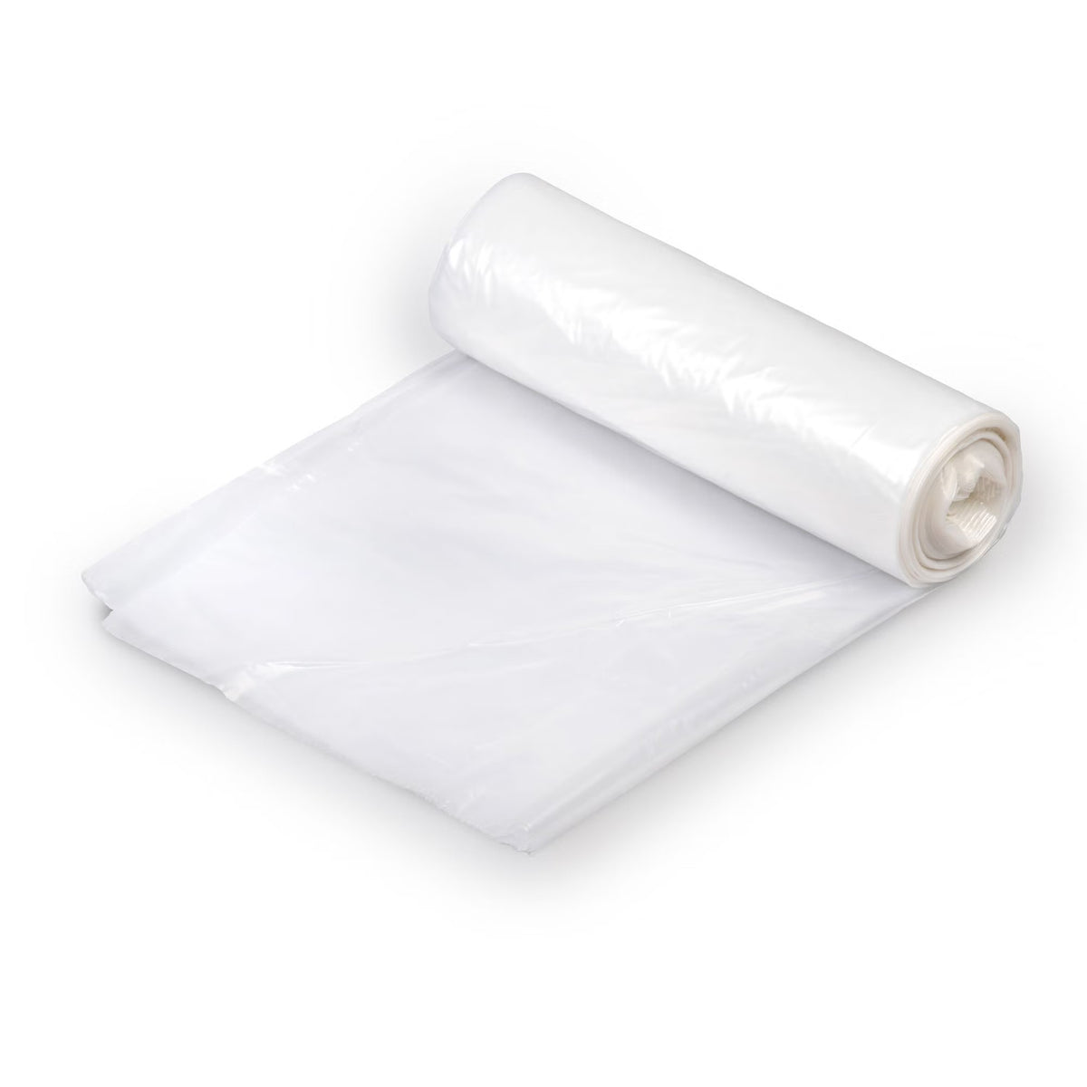 Colonial Bag Trash Bag, Medium Duty, Clear, 10 gal, 8 Mic, 24 x 24", HDPE, X-Seal Bottom, Coreless Roll - HCR24MC - LL Medico