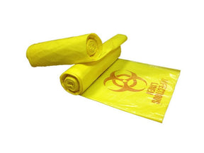 Colonial Bag Infectious Linen Bag, Biohazard Symbol, 33 gallon, Yellow, 30.5 x 43", HDPE - HDY304314 - LL Medico