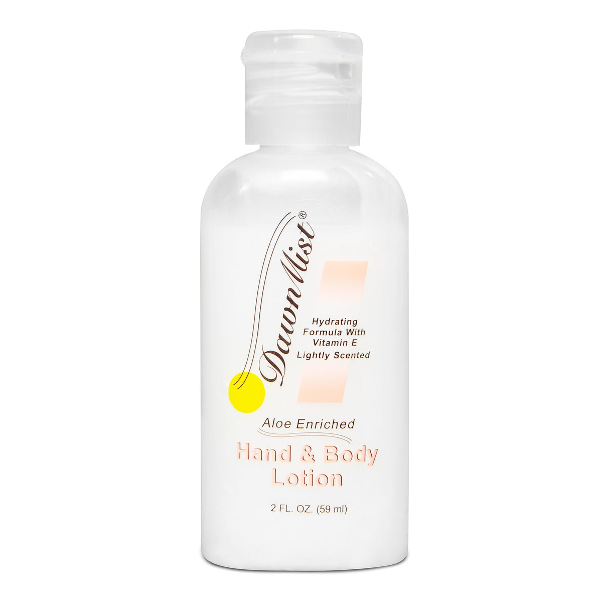 DawnMist Hand & Body Lotion, Aloe Enriched, Hydrating Formula With Vitamin E, Lightly Scented, 2 fl oz - HL02 - LL Medico