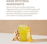 Cure Hydration Electrolyte Drink Powder, Ginger Turmeric, 14 Packets