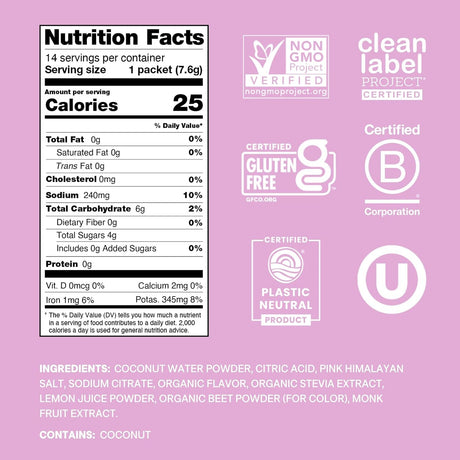 Cure Hydration Electrolyte Drink Mix, Watermelon, 14 Count