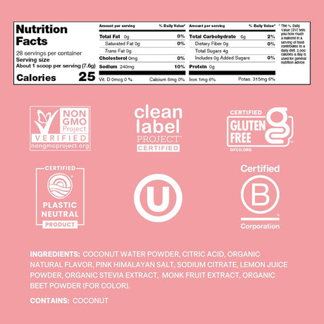 Cure Hydrating Electrolyte Drink Mix, Strawberry Kiwi, 7.5 oz