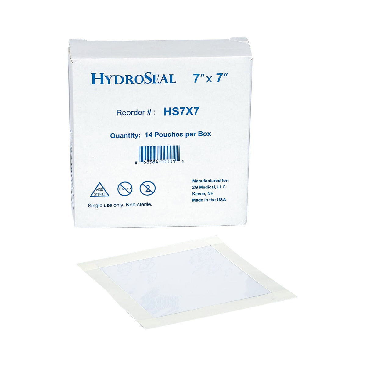 HydroSeal IV Site Barrier Protector, Clear, 7 x 7", Nonsterile - HS7X7-Pack - LL Medico