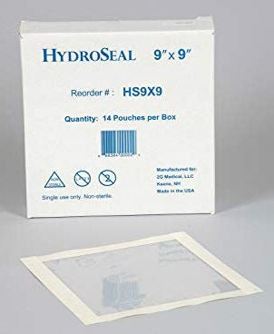 HydroSeal IV Site Barrier Protector, 9 x 9", Clear, Film, NonSterile - HS9X9-Box - LL Medico