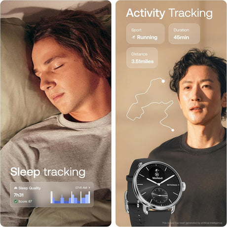 Withings ScanWatch 2 Hybrid Smartwatch, Black, 42mm