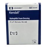Kendall Nonadhesive without Border Foam Dressing, 4 x 4 Inch