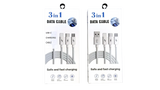 3-in-1 Braided Charging Cable | Lightning, USB-C & Micro-USB