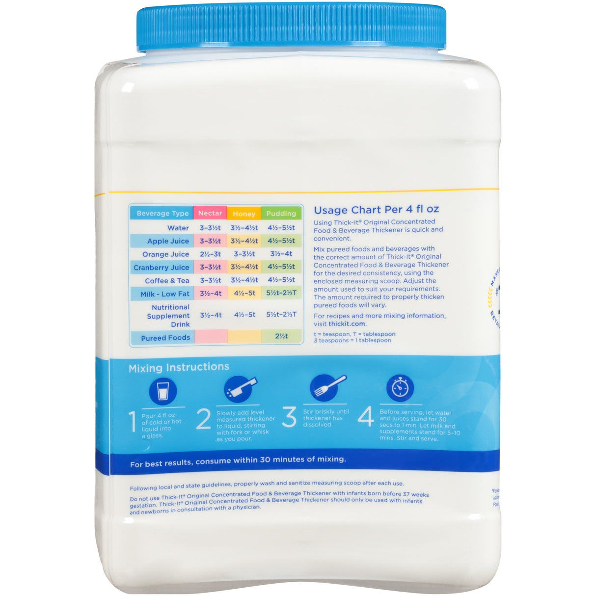 Thick-It Original Food & Beverage Thickener, Unflavored, 10 oz