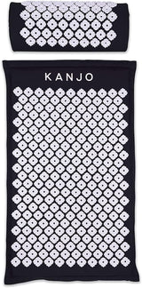 Kanjo Acupressure Mat and Pillow Set, Back Pain Relief, Navy Blue, 17" x 28"