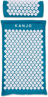 Kanjo Acupressure Mat and Pillow Set, Back Pain Relief, Navy Blue, 17" x 28"