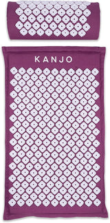 Kanjo Acupressure Mat and Pillow Set, Back Pain Relief, Navy Blue, 17" x 28"