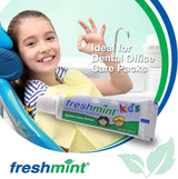 Freshmint Kids Fluoride Free Toothpaste, Bubble Gum, 0.85 oz, Box of 36