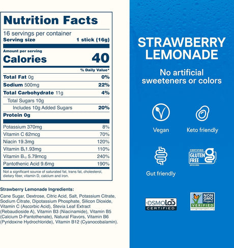 Liquid I.V. Hydration Multiplier Electrolyte Powder, Strawberry Lemonade, 0.56 oz