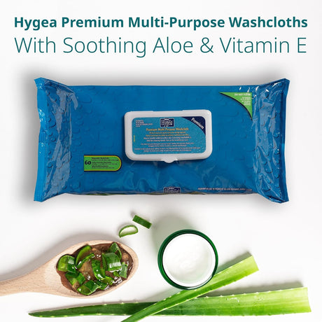 PDI Hygea Premium Multi-Purpose Washcloth, Unscented, 60 Count, 6.7 in x 8.0 in