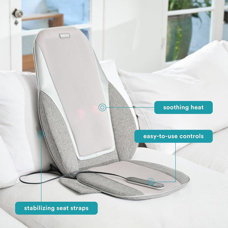 Massage Cushion with Heat HoMedics Shiatsu Pro 5-5/16 X 17-1/2 X 24-1/2 Inch