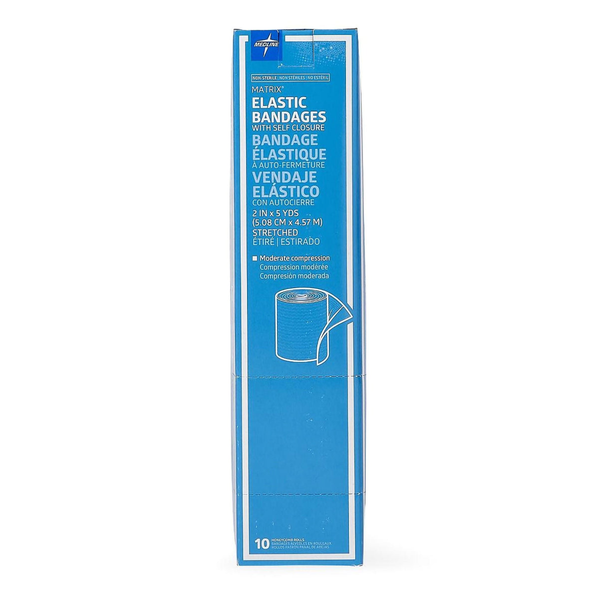 Matrix Elastic Bandage, Double Hook and Loop Closure, Natural, Cotton / Polyester, Nonsterile, Medium Compression, 5 Yard - LL Medico