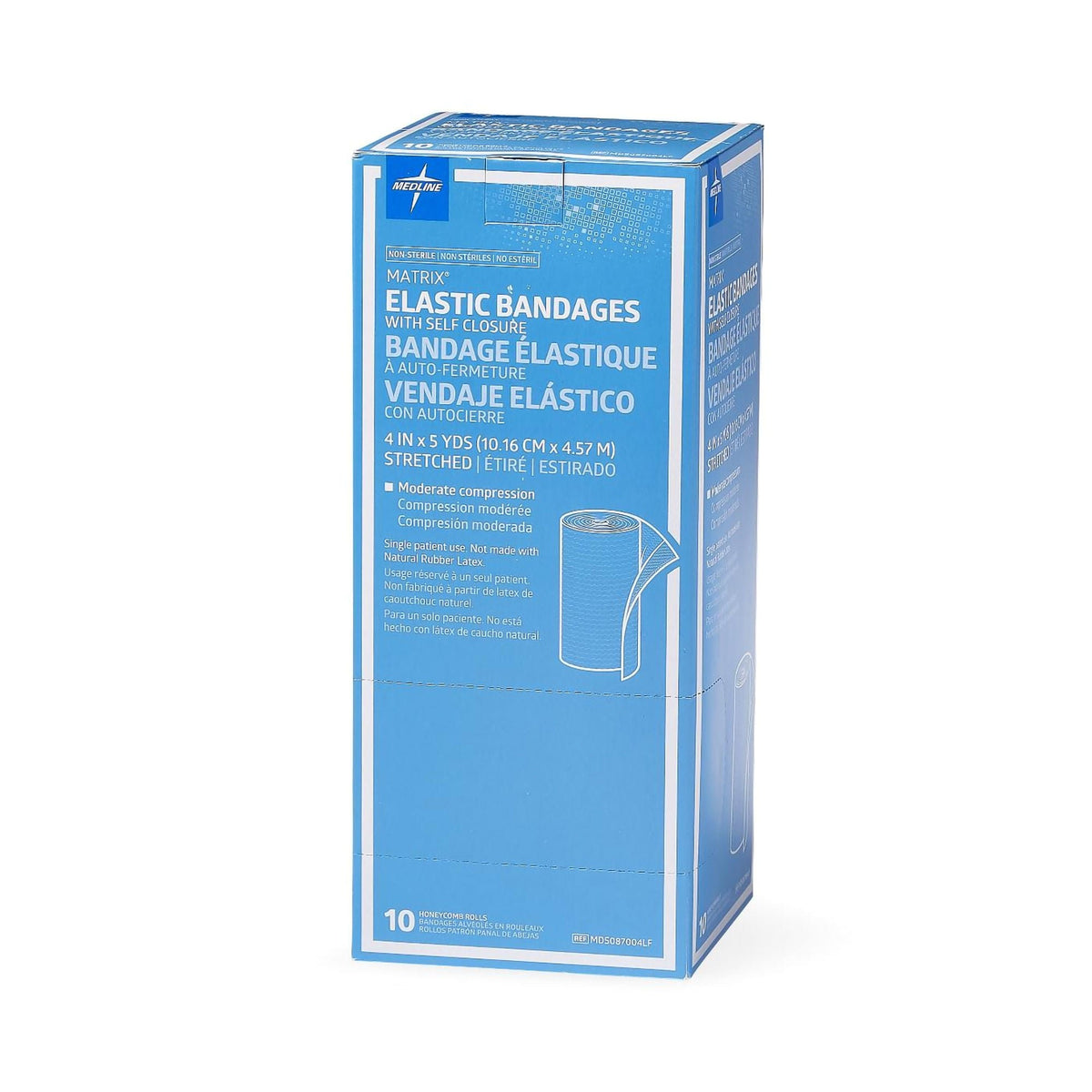 Matrix Elastic Bandage, Double Hook and Loop Closure, Natural, Cotton / Polyester, Nonsterile, Medium Compression, 5 Yard - LL Medico