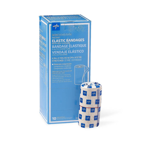 Matrix Elastic Bandage, Double Hook and Loop Closure, Natural, Cotton / Polyester, Nonsterile, Medium Compression, 5 Yard - LL Medico