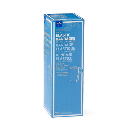 Matrix Elastic Bandage, Double Hook and Loop Closure, Natural, Cotton / Polyester, Nonsterile, Medium Compression, 5 Yard - LL Medico