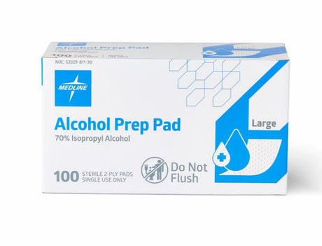 Medline Alcohol Prep Pads, Sterile, 70% Isopropyl Alcohol