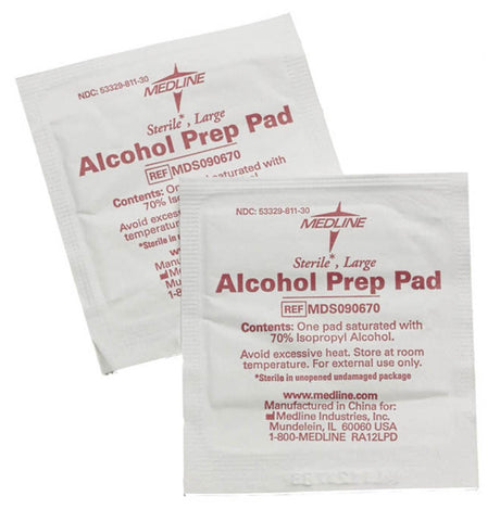 Medline Alcohol Prep Pads, Sterile, 70% Isopropyl Alcohol - MDS090735 - LL Medico