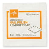 Medline Acetone-Free Nail Polish Remover Pads, Box of 100