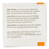 Medline Acetone-Free Nail Polish Remover Pads, Box of 100
