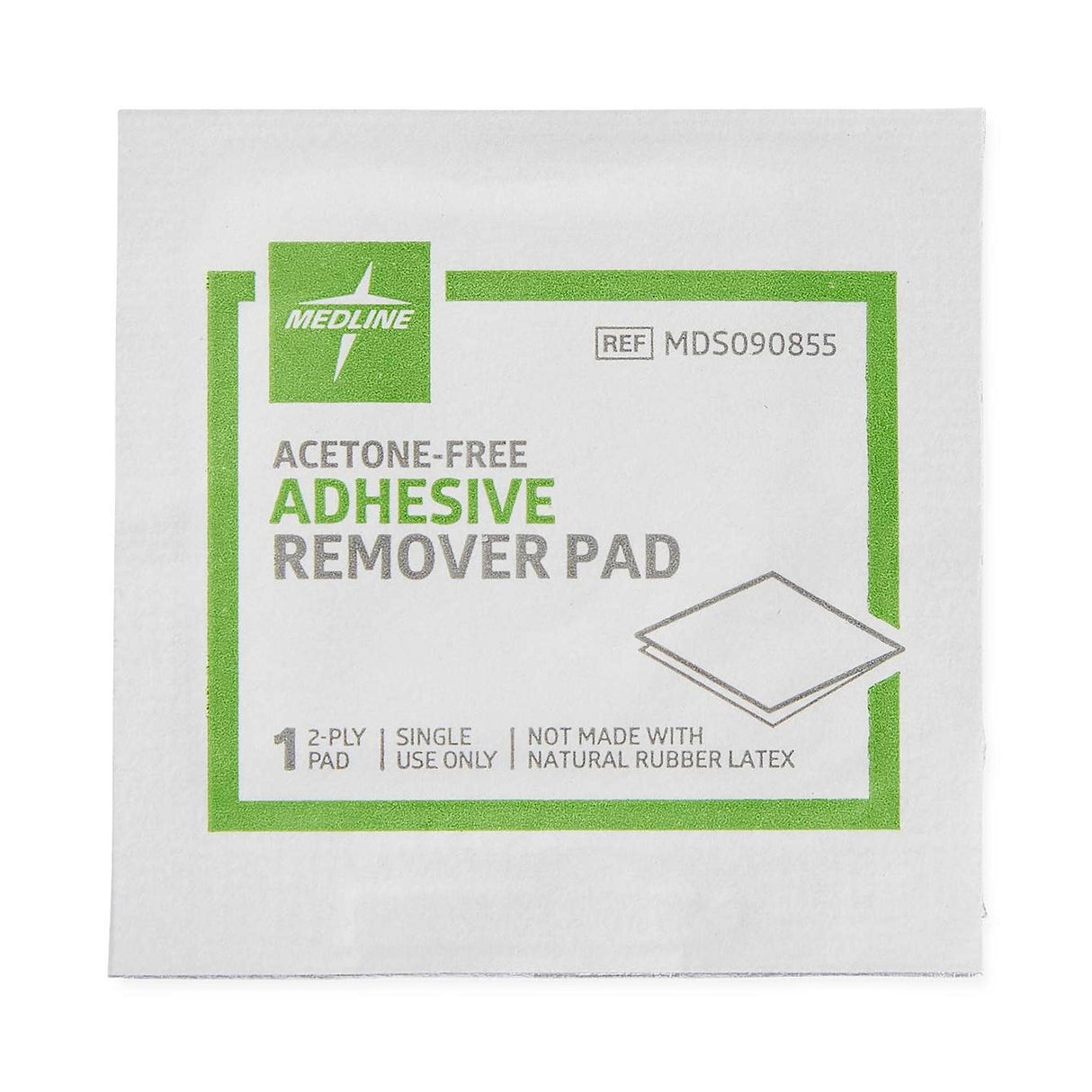 Medline Adhesive Remover, 1¼ x 1½ Inch Wipe