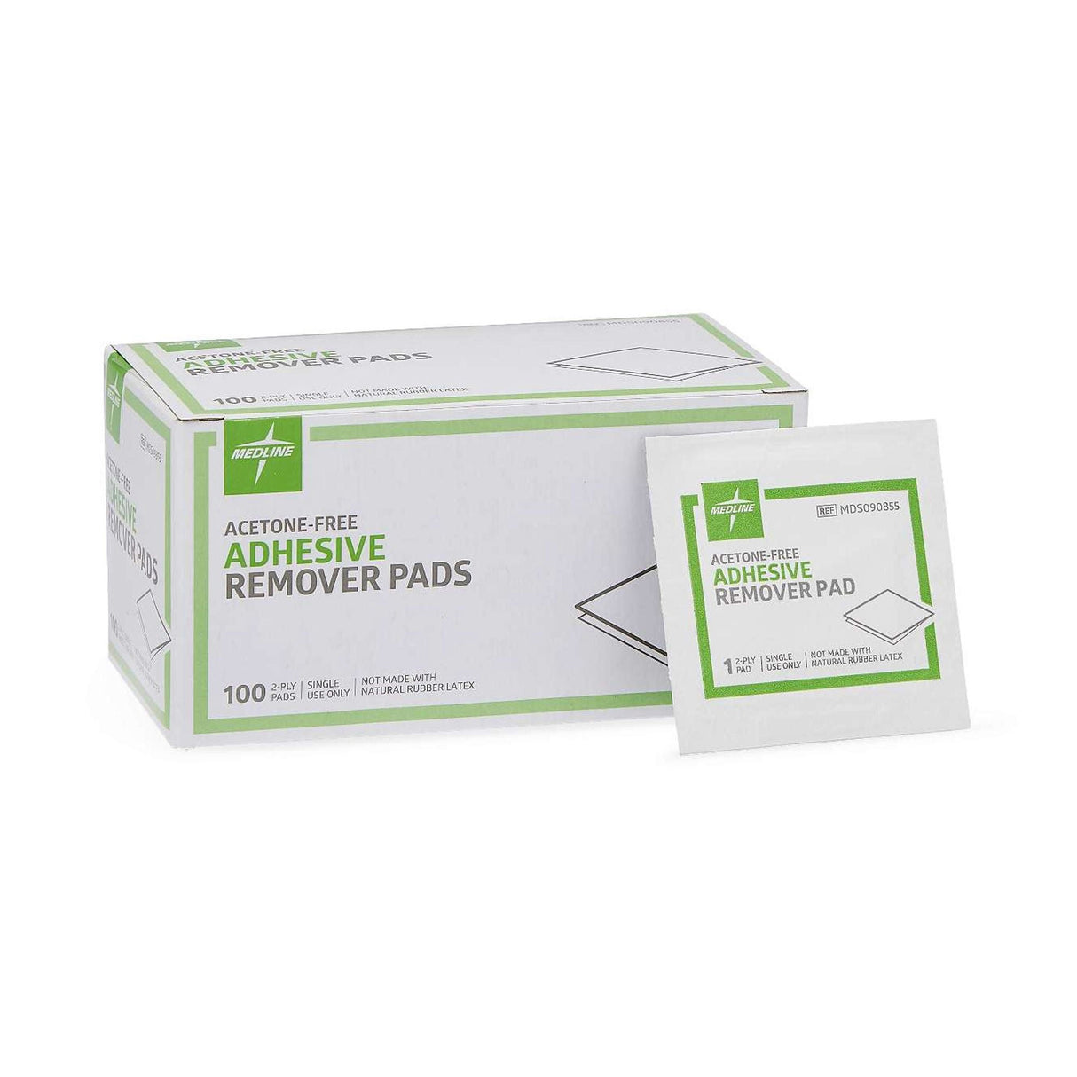 Medline Adhesive Remover, 1¼ x 1½ Inch Wipe
