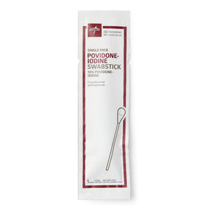 Medline Povidone-Iodine Swabsticks, 10%, Single Use