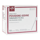 Medline Povidone-Iodine Swabsticks, 10%, Single Use