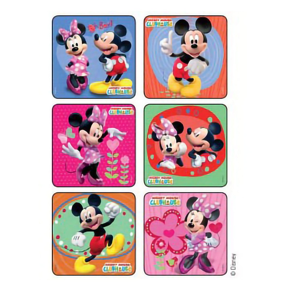 Disney Mickey and Minnie Mouse Glitter Sticker, 2.5" x 2.5" - MED1630 - LL Medico