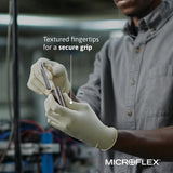Microflex Diamond Grip Powder-Free Latex Exam Gloves, White