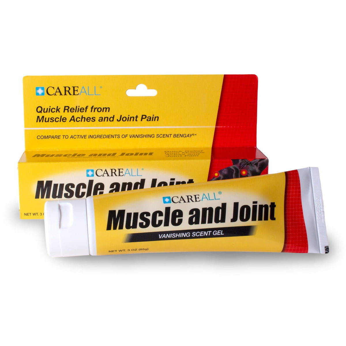 CareAll Muscle and Joint Topical Gel, Menthol 2.5%, 3 oz Tube - MJG3 - LL Medico