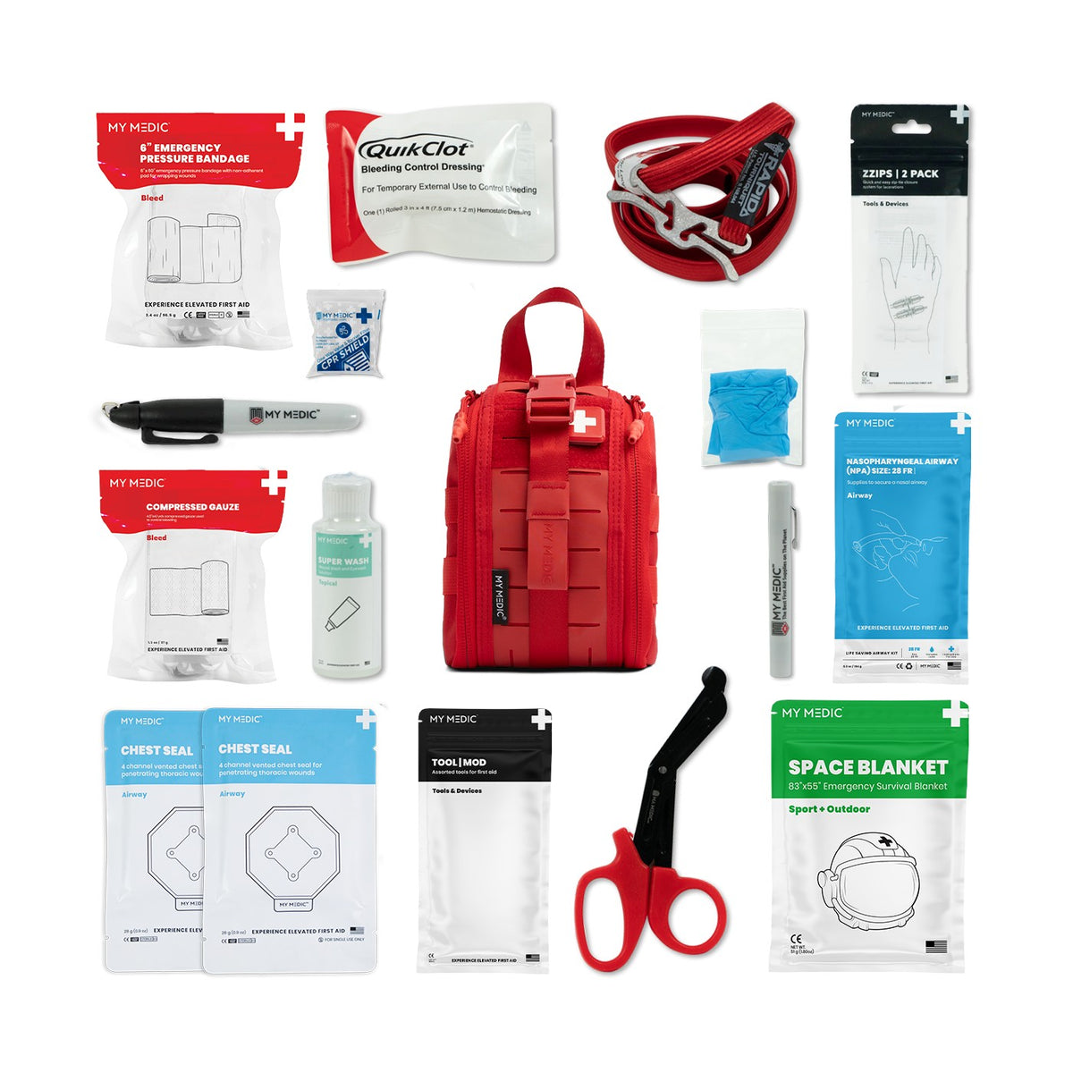 My Medic TFAK Trauma First Aid Kit in Black Nylon Bag - MM-KIT-SPC-S-TFAK-BLK - LL Medico