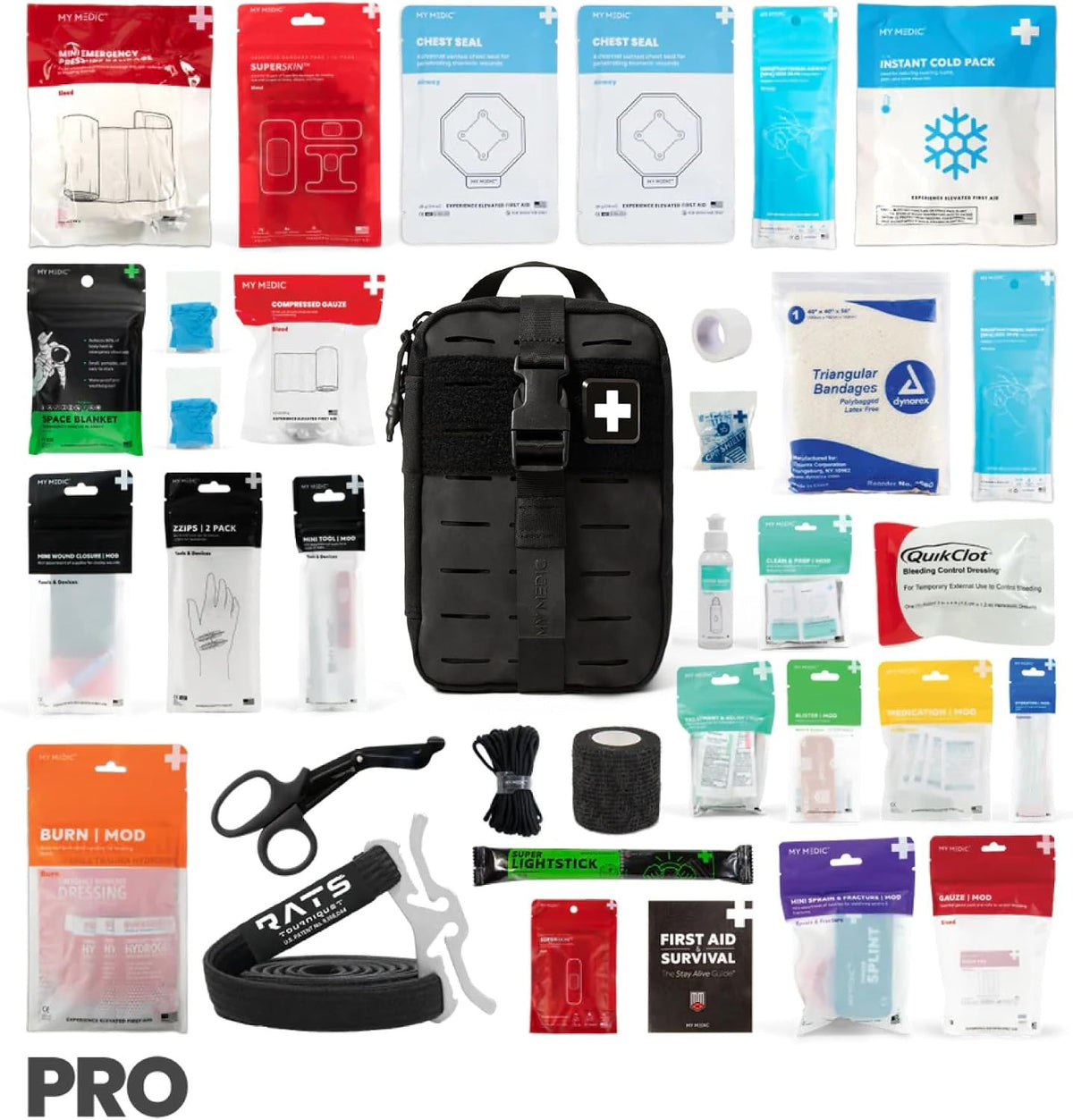 My Medic MYFAK Pro First Aid Kit, Trauma & Medical Supplies for Survival, Black