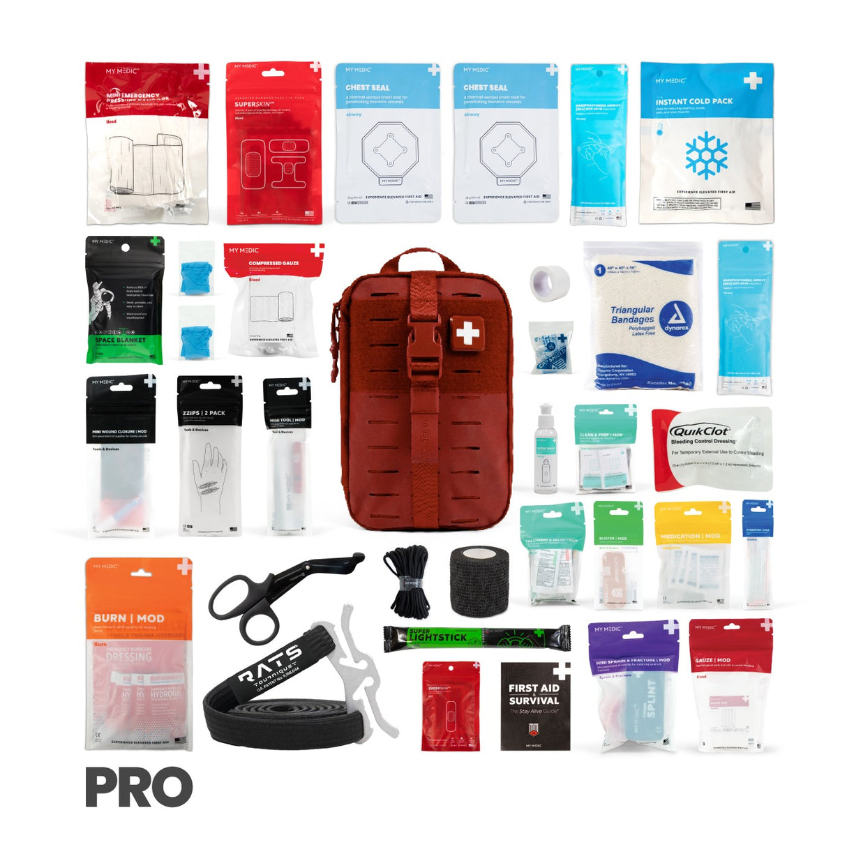 My Medic MYFAK Pro First Aid Kit, Gray Nylon Bag - MM-KIT-U-MED-GRY-PRO-V2 - LL Medico