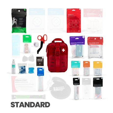My Medic MyFak Mini Standard First Aid Kit, Black - MM-KIT-U-MFK-MINI-V2-BLK-STN - LL Medico