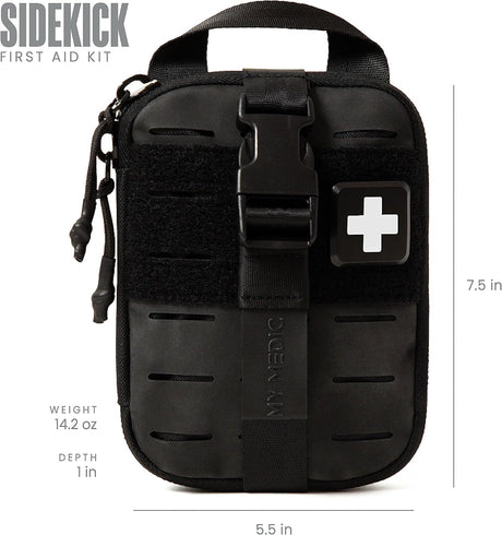 My Medic Sidekick First Aid Kit, Black - MM-KIT-U-SDE-KCK-BLK - LL Medico