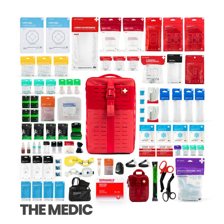 My Medic The Medic Pro First Aid Kit, 10 Person Red Nylon Backpack - MM-KIT-U-XL-RED-PRO - LL Medico